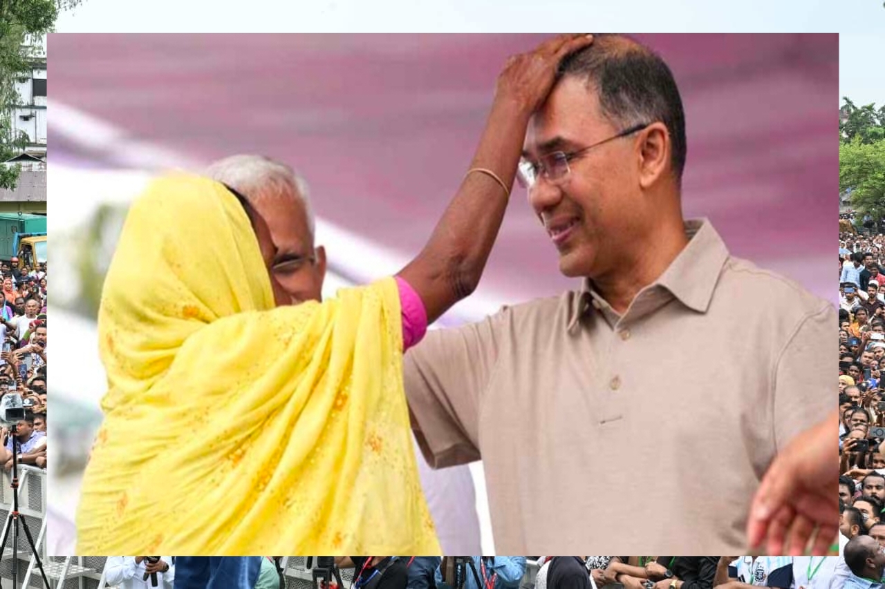 শ্রীমঙ্গলে প্রধানমন্ত্রীকে দোয়া করলেন এক বৃদ্ধা
